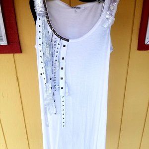 BOHEMIAN WHITE SHEATH DRESS